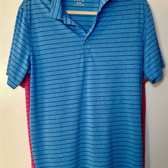 Puma Golf Rotation Blue Striped Men's Shirt - Picture 2 of 4